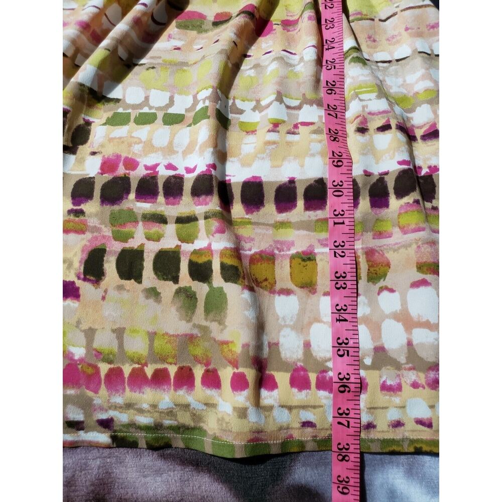 Eliza J. Blouson Dress Women's Size 8 Multicolor‎ Print Short Sleeve Knee Length - Picture 10 of 10